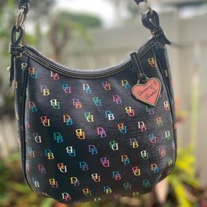 Dooney & Bourke Black with Multicolor Accents Shoulder Bag